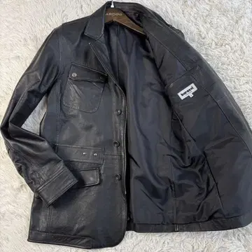 새상품급 장미 램 가죽 자켓 블랙 지퍼