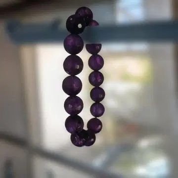 자수정 비즈 팔찌 보라색