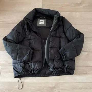 ZARA 블랙 다운 자켓 L