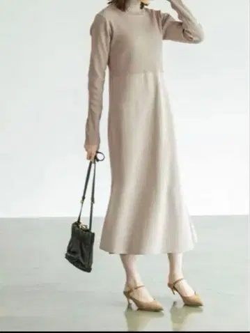 새상품급 NOBLE 노블 컬러 블록 니트 원피스