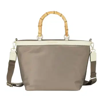 모다 프린치페 발수 나일론&가죽 콤비 뱀부 2웨이 토트