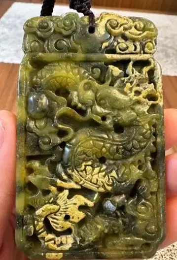 천연 옥석 노채 하마옥 용패 목걸이 펜던트 풍수 부적