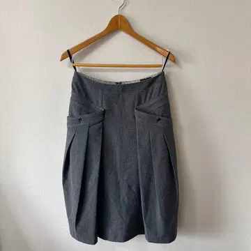 HIROKO KOSHINO TRUNK 그레이 플리츠 스커트