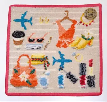 페이 하네다 한정판 오리지널 손수건 애프리콧 미사용 새상품