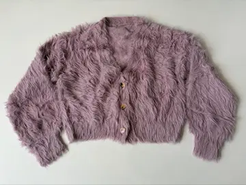 샤기 니트 가디건