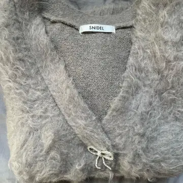 [ 착용 1회만 ] SNIDEL 비쥬 리본 롱 가디건