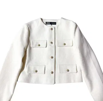 ZARA 라운드넥 피케 블레이저 S