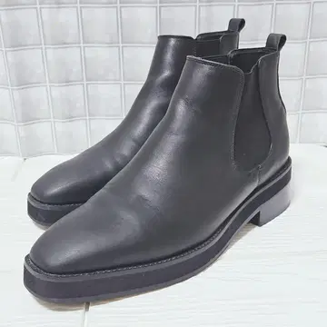 루이스 [ 42=26.5~27.0 ] 사이드 고어 부츠 힐 5cm 블랙