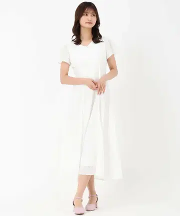 MISCH MASCH 발파스풍 레이스 원피스 화이트