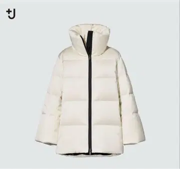 +J 후드 부착 화이트 다운 자켓 XXL