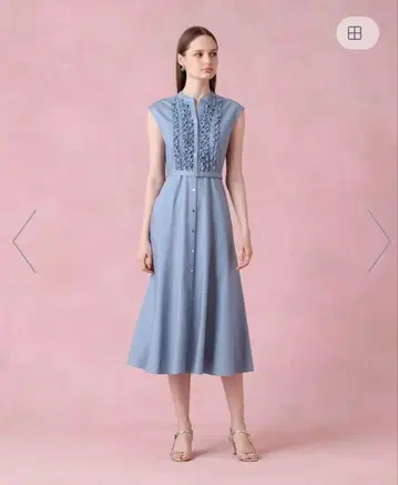 ANAYI 데님 라이크 트윌 프릴 원피스