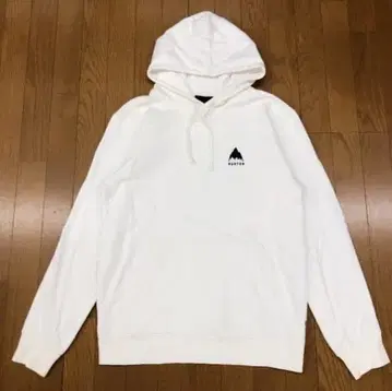 BURTON 화이트 후드 부착 후드티 JP:L US:M