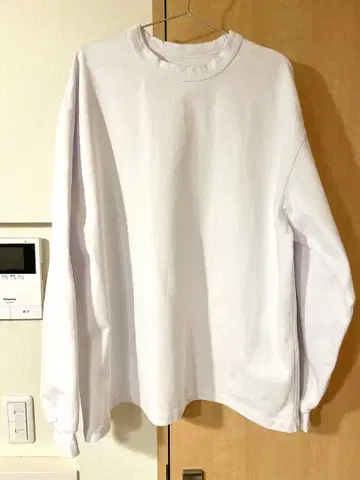 CAHLUMN 헤비 웨이트 롱 슬리브 셔츠 L 화이트