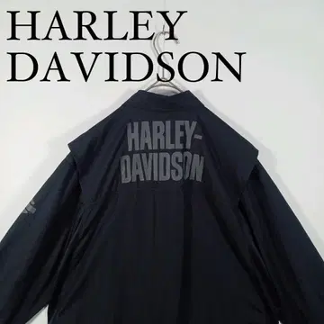 HARLEY-DAVIDSON 긴팔 셔츠 블랙 H-D 로고 프린트 M
