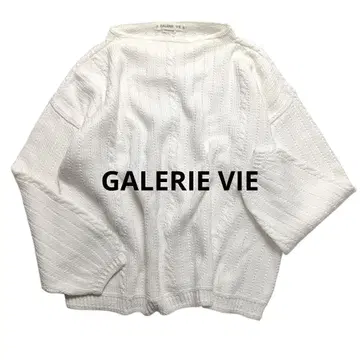 갤러리비 코튼 스웨터 니트 화이트 면 100% 루즈핏 실루엣