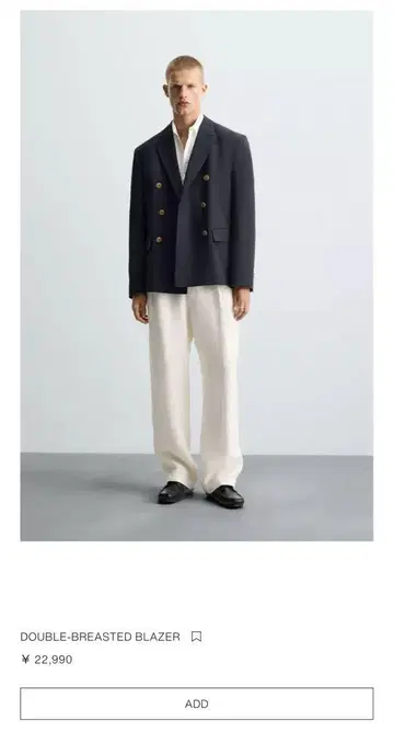 더블 브레스티드 블레이저 네이비 ZARA