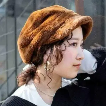 [ 미사용 새상품 ] CA4LA 카시라 인조 모피 헌팅 캡