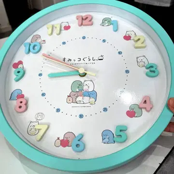 스미코구라시 캐릭터 시계 민트 그린 벽시계