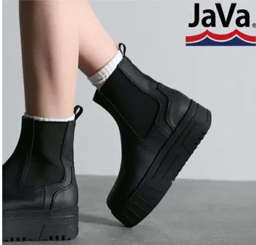 [ 미사용 ] Java 통굽 밑창 사이드 고어 첼시 부츠
