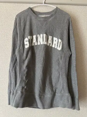 그레이 STANDARD 맨투맨 트레이닝복 리버스 위브