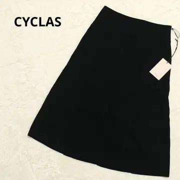 미사용급 시클래스 플리츠 플레어 스커트 롱 블랙 34