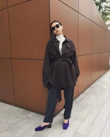 AMERI POCKET OVER SIZE SHIRT 브라운