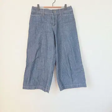 유니클로 데님 와이드 팬츠 66 데님 블루 면 빅 유니클로