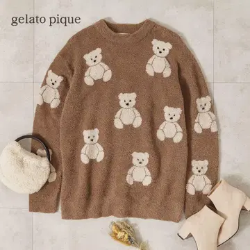 B352 젤라또피케 베어 자카드 풀오버
