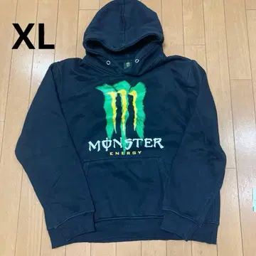 몬스터 에너지 로고 프린트 후드티 맨투맨 블랙 XL