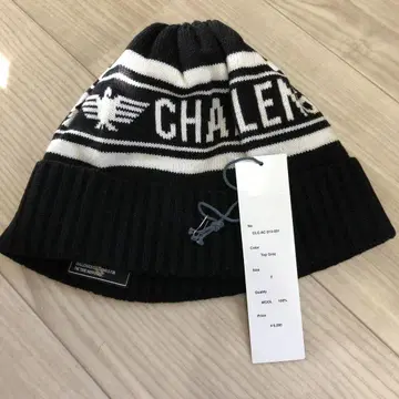 CHALLENGER 니트 모자 블랙 화이트