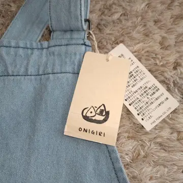 [ 새상품 ] ONIGIRI 데님 점프 스커트 로고 자수 포함 색스