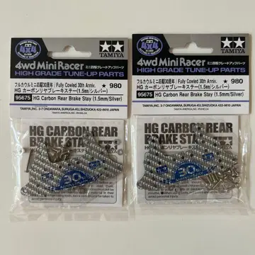 2세트 30주년 HG 카본 리어 브레이크 스테이 실버