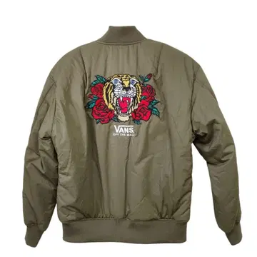 [초레어 카키색] VANS 타이거 로즈 봄버 자켓 택 포함 새상품
