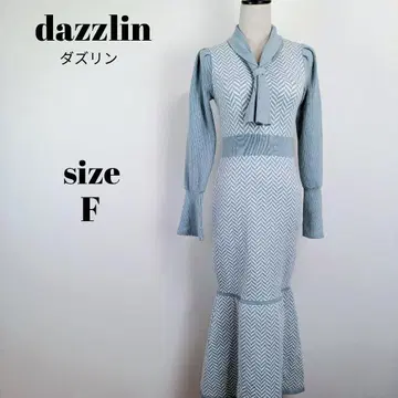 [ a2044 ] dazzlin 헤링본 파스텔 니트 원피스 F
