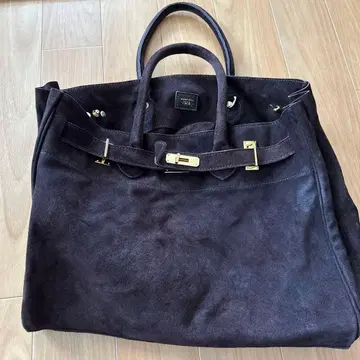 Sita parantica 다크 브라운 스웨이드 토트백