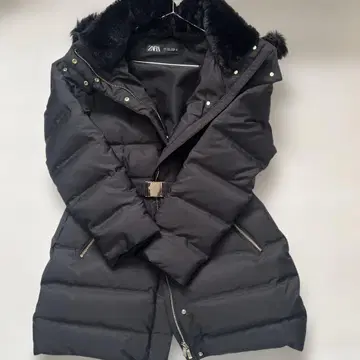 ZARA 블랙 다운 자켓 L