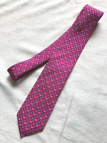 컨디션 최상 E.MARINELLA 올빼미 넥타이 퍼플 이탈리아제