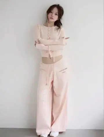 (팬츠만) ANDMARY Candice pants set up pink