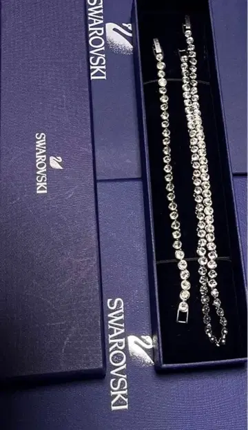 [ SWAROVSKI ] 스와로브스키 크리스탈 테니스 팔찌 목걸이