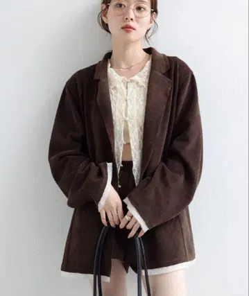 Kastane 코듀로이 오버 자켓 브라운