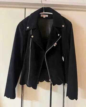MASU SCALLOP LEATHER JACKET(BLACK)