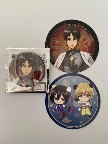 진격의 거인 진격반점 캔뱃지 코스터 엘렌