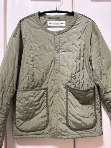 THE SHINZONE 퀼팅 자켓 올리브 그린