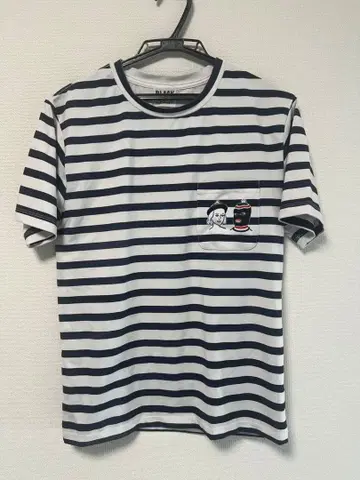 BLACK BRICK 스트라이프 패턴 반팔 T셔츠 XS