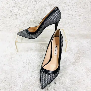 [ 새상품급 ] DIANA 스틸레토 실버 스톤 엘레강스