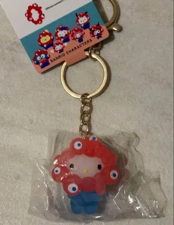 먀쿠먀쿠 산리오 입체 마스코트 클리어 컬러 키링 키티