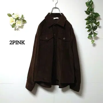 투 핑크 코듀로이 셔츠 자켓 L