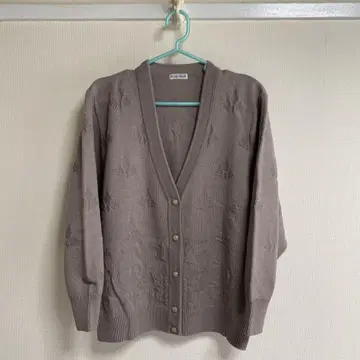 일본제 가을용 그레이 V넥 성인 제모 100% 니트 가디건 F