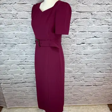 [ 새상품급 ] 레트로 반팔 원피스 보라색 계열 사이즈 F 000367