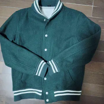 FIDELITY 다크 그린 바시티 자켓 USA M 사이즈